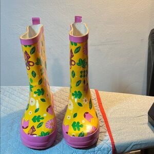 Colorful Kids Rain Boots.  Size:  Kids Large
